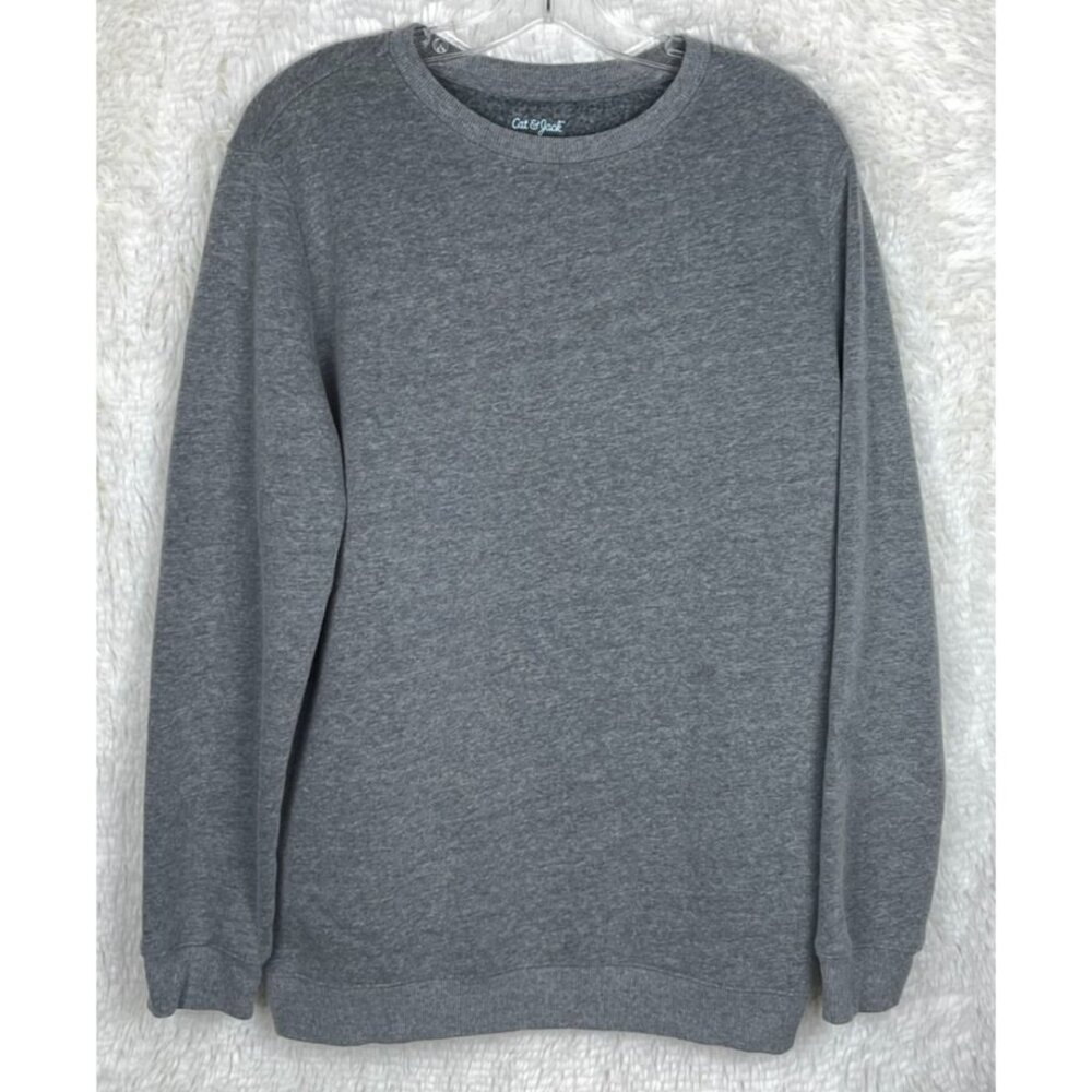 Cat & Jack Boys XXL (18) Husky Gray Long Sleeve Sweatshirt